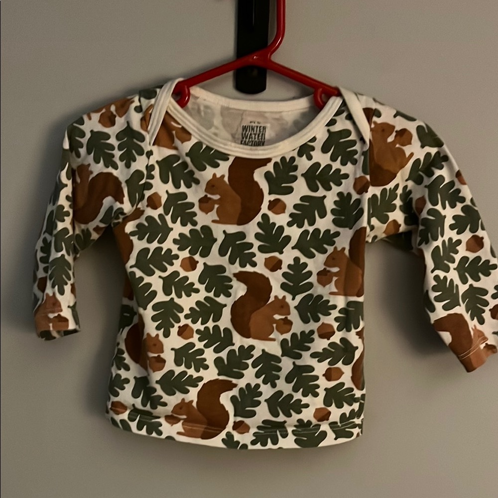 Squirrel Print Set of Shirt and Leggings by Winter Water Factory
